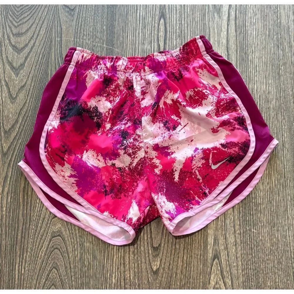 NIKE Dri-Fit Running Shorts Elastic Waisband Pull-On Pink/Magenta Splash Size XS